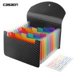 CASAON 13 Pockets Coupon Receipt Organizer A6 Expanding File Folder, Small Accordian File Organizer for Storage Cards, Receipts, Coupons and Tickets-Stripe